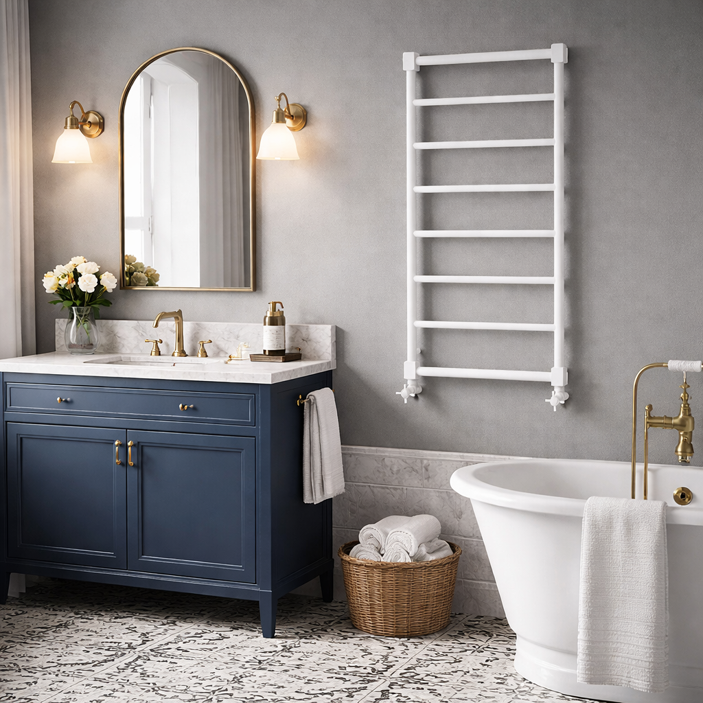 Nowoczesna łazienka z retro akcentami