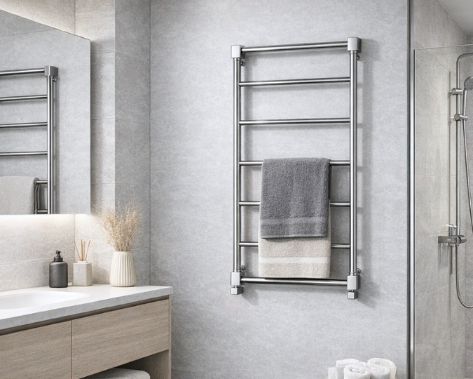 Nexo w pokryciu chromowanym Grzejnik nowoczesny