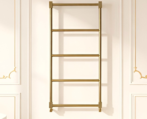 Nowoczesny grzejnik dekoracyjny Memes Imers w stylu loftowym, czarny mat, profil kwadratowy.